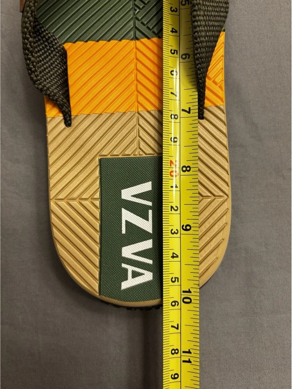 VZVA Men's Colorblock Thong Flip Flop Sandals Nylon Upper US 7 EU 40